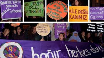 Ankara'da Kadınlar şiddete ve savaşa karşı yürüdü